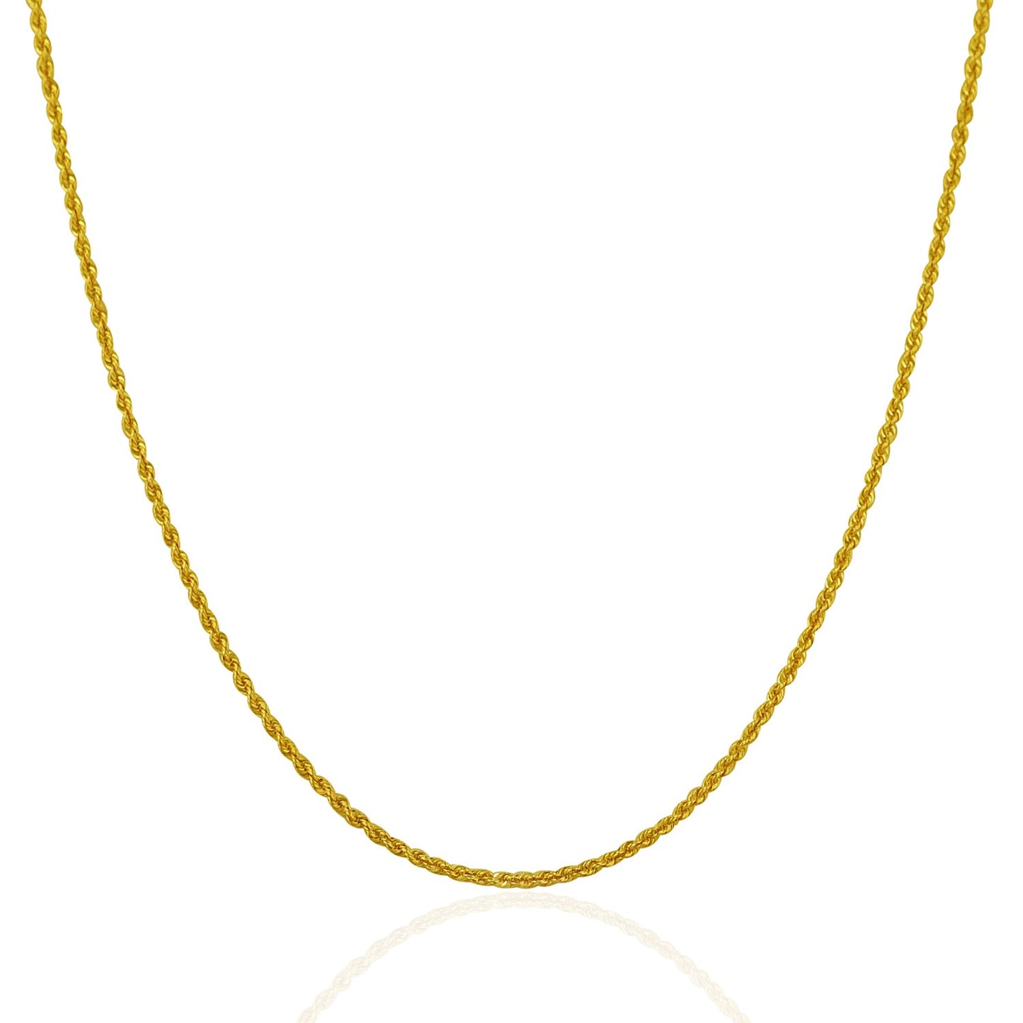 14k Yellow Gold Solid Rope Chain (1.30 mm)