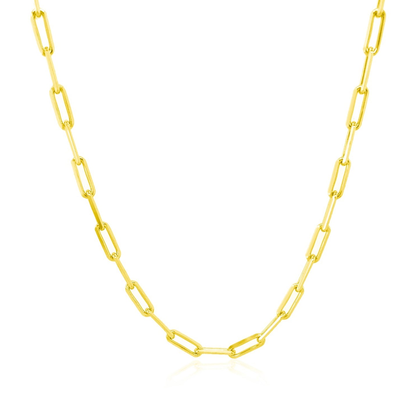 18K Yellow Gold Paperclip Chain (2.50 mm)