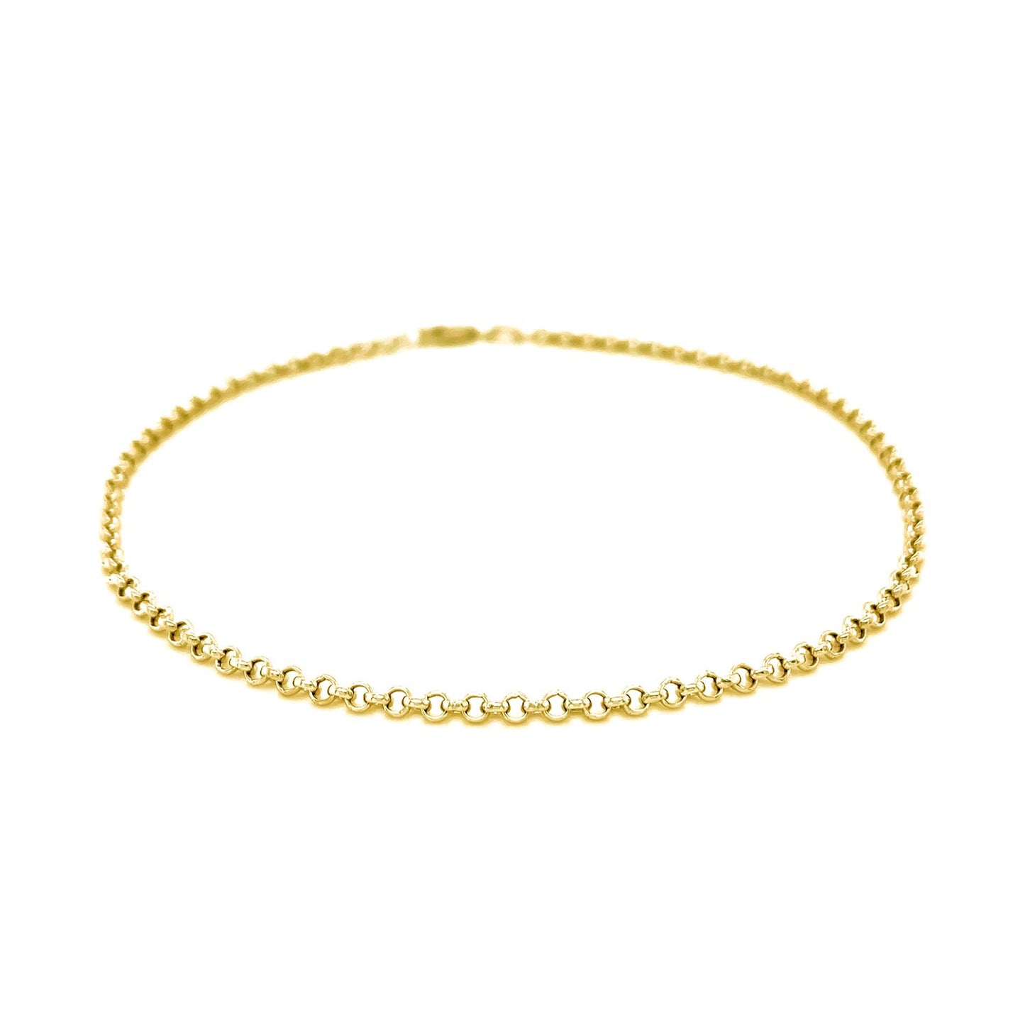 10k Yellow Gold Rolo Anklet (2.3mm)