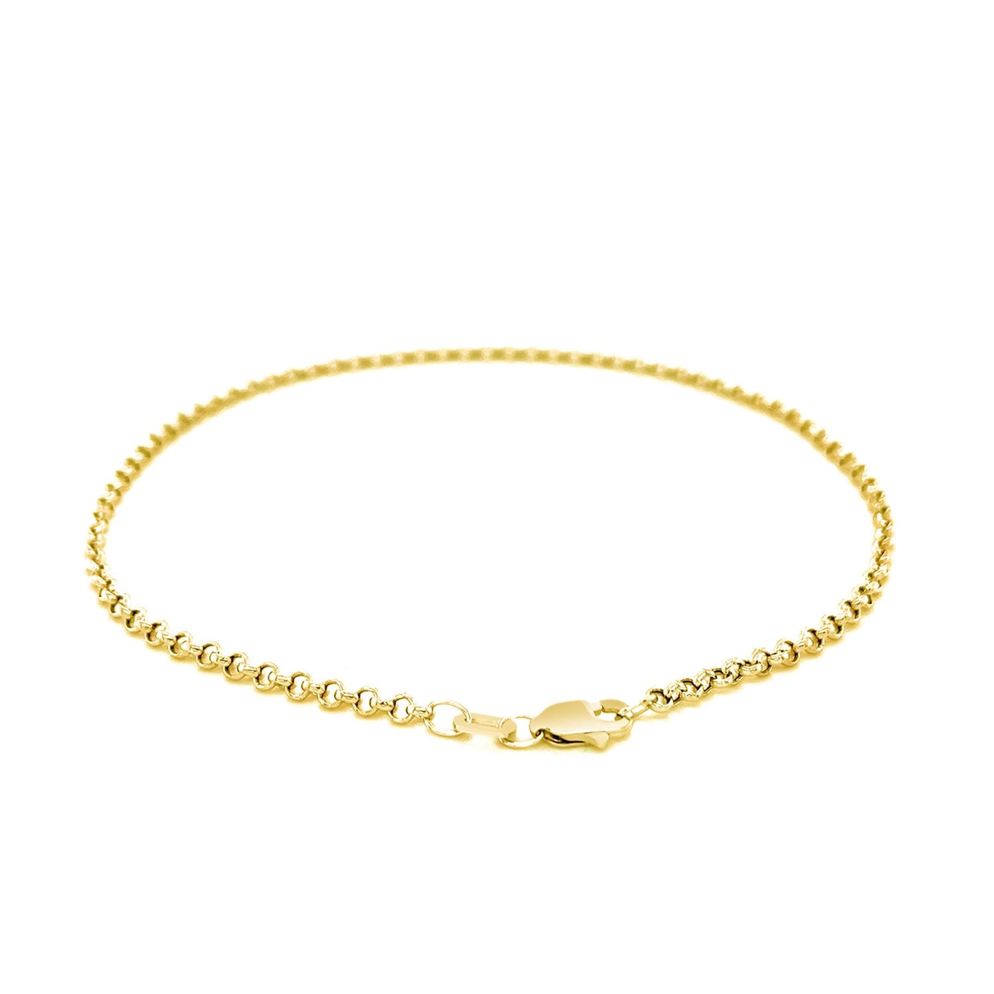 10k Yellow Gold Rolo Anklet (2.3mm)