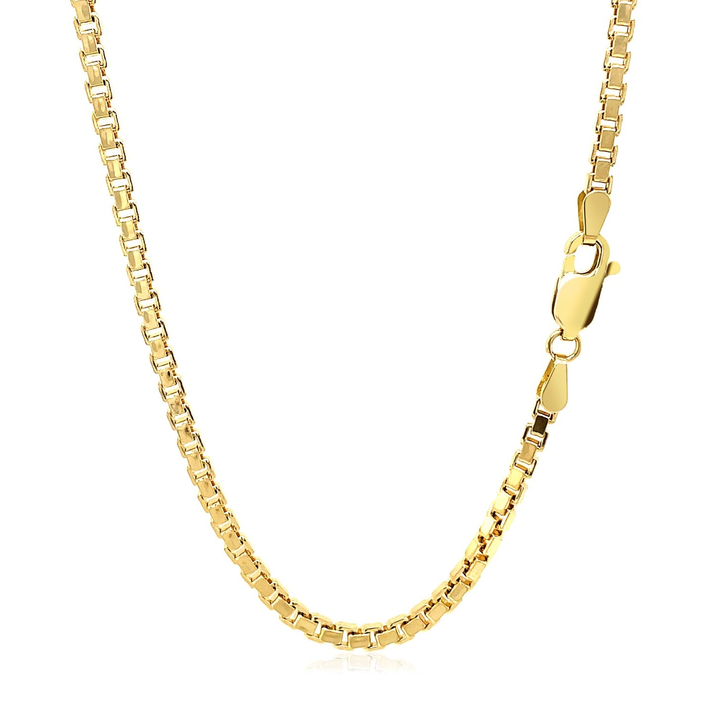 14k Yellow Gold Semi Solid Box Chain (2.50 mm)