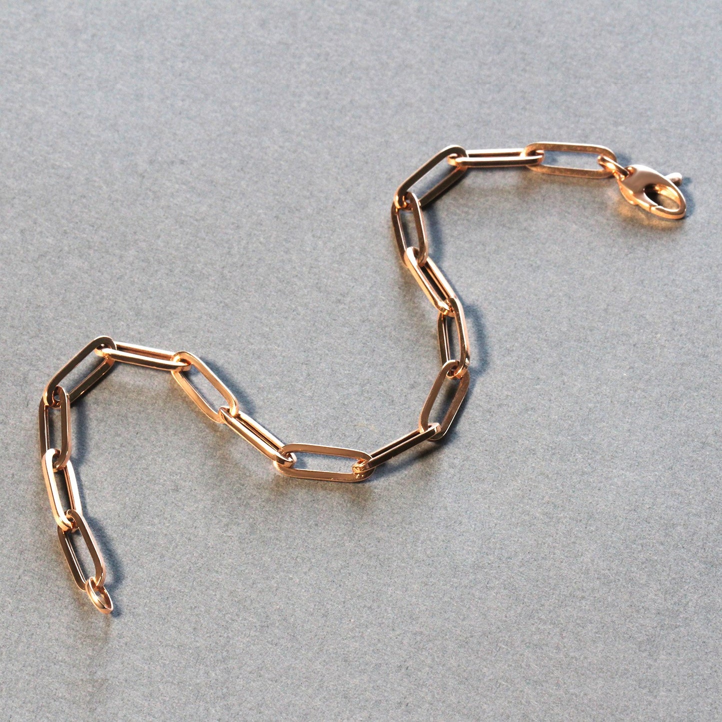 14K Rose Gold Chunky Paperclip Chain Bracelet (4.20 mm)