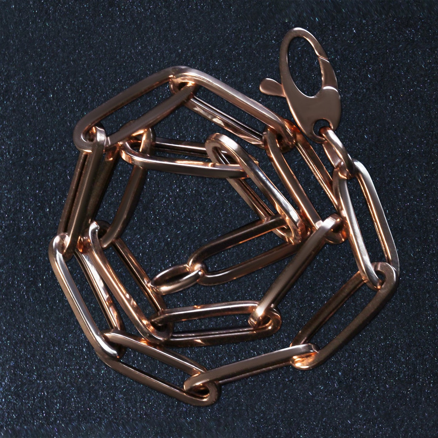 14K Rose Gold Chunky Paperclip Chain Bracelet (4.20 mm)