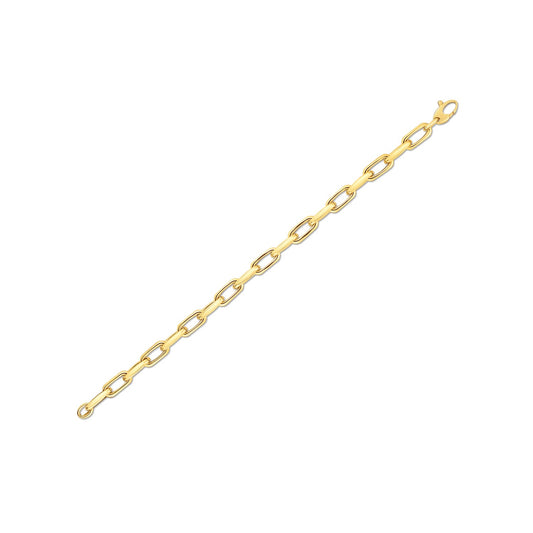 14k Yellow Gold French Cable Link Bracelet  (6.00 mm)