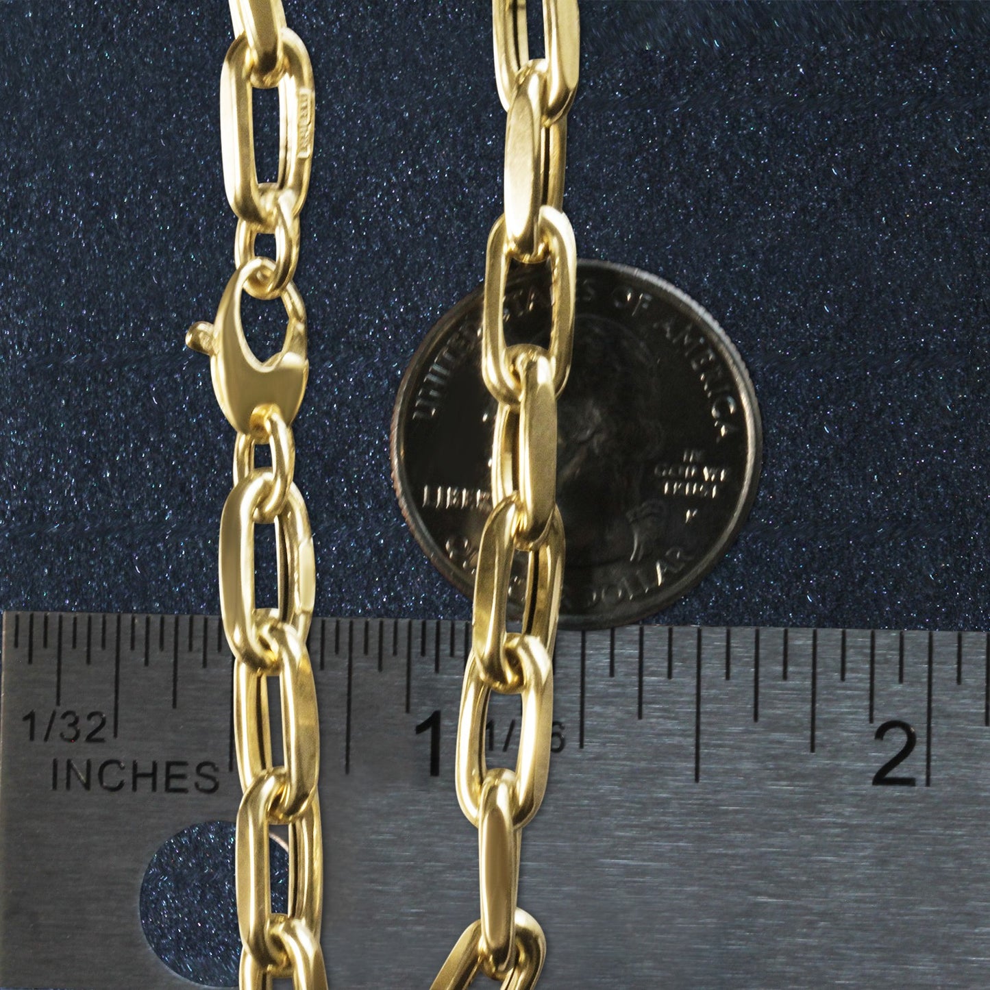 14k Yellow Gold French Cable Link Bracelet  (6.00 mm)