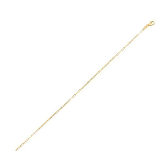 14K Yellow Gold Fine Paperclip Chain (1.20 mm)