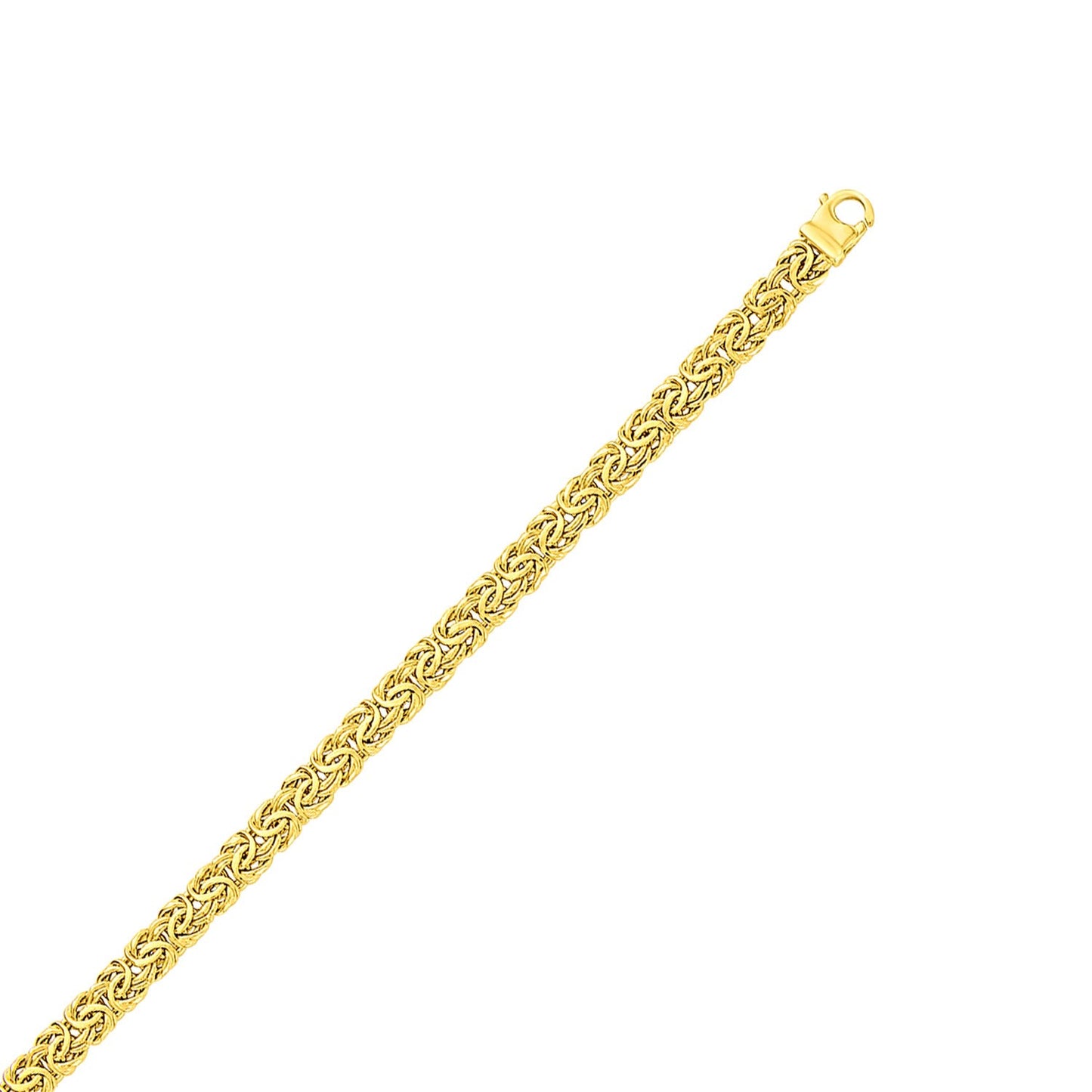 10k Yellow Gold Byzantine Chain Bracelet (7.00 mm)