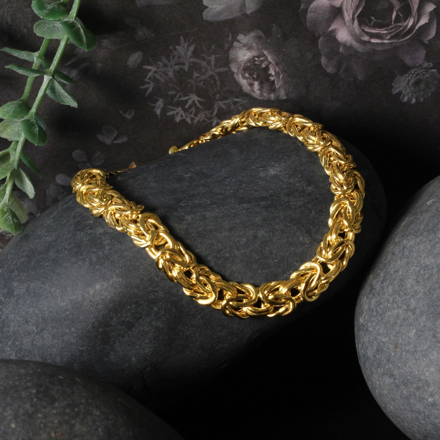 10k Yellow Gold Byzantine Chain Bracelet (7.00 mm)