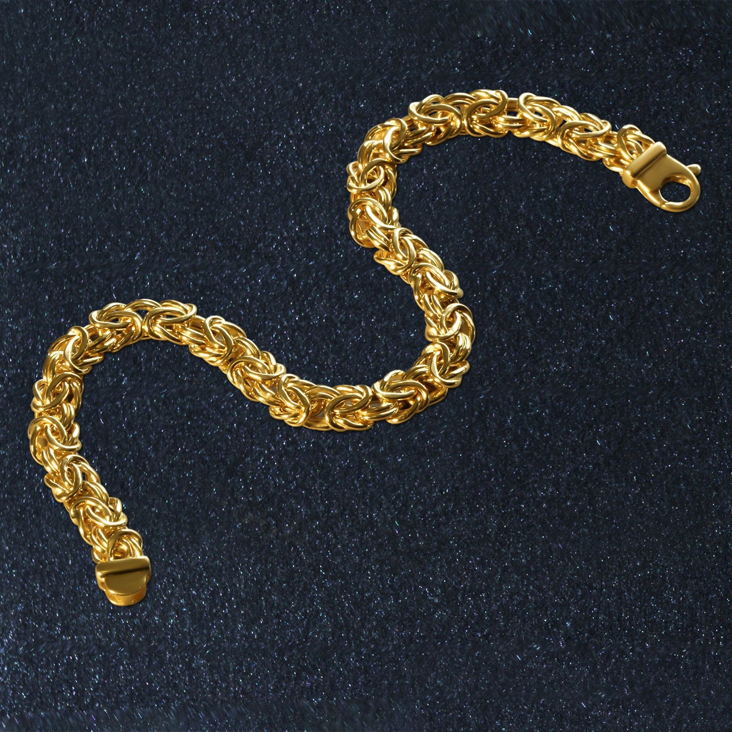 10k Yellow Gold Byzantine Chain Bracelet (7.00 mm)