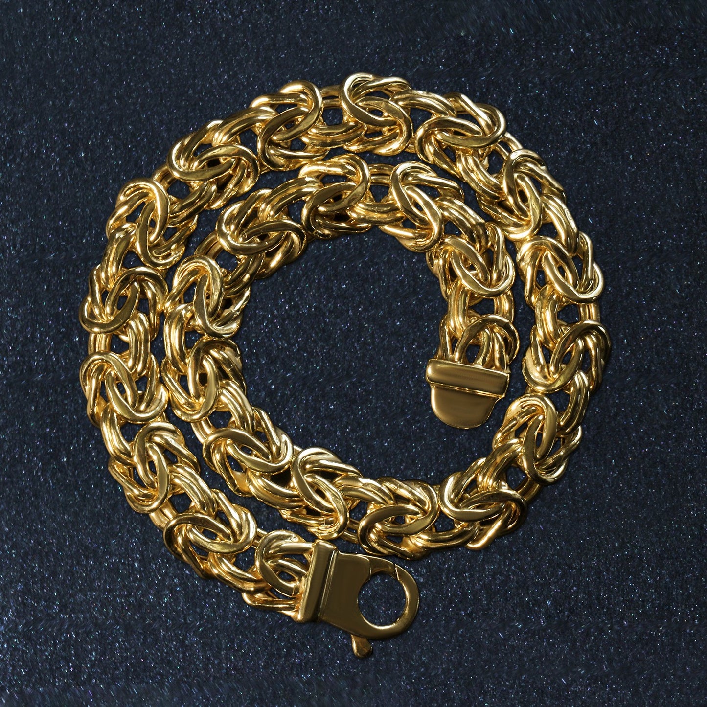 10k Yellow Gold Byzantine Chain Bracelet (7.00 mm)