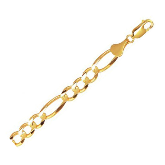 10k Yellow Gold Figaro Bracelet (7.90 mm)