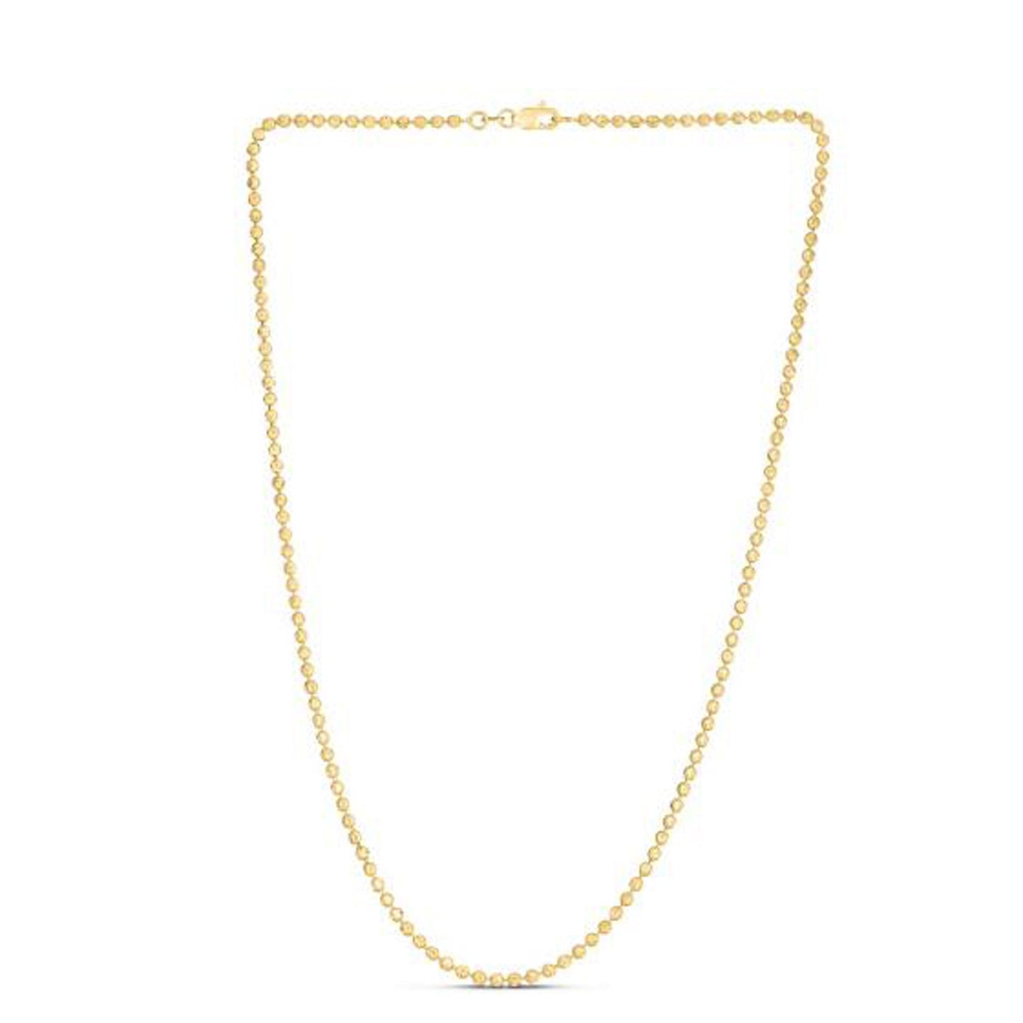 Moon Cut Bead Chain in 14k Yellow Gold (2.50 mm)