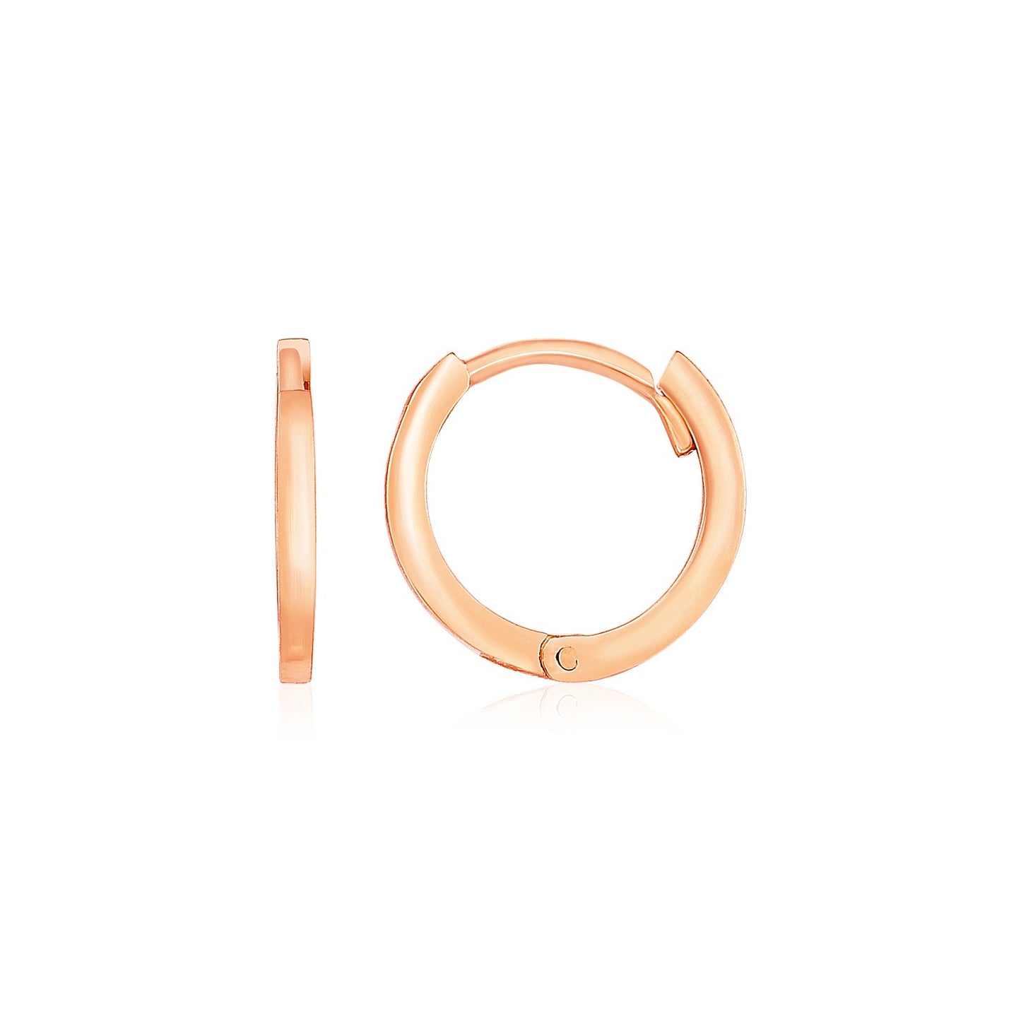 14k Rose Gold Petite Hoop Earrings