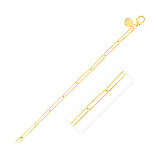 14k Yellow Gold Wire Paperclip Chain (2.70 mm)