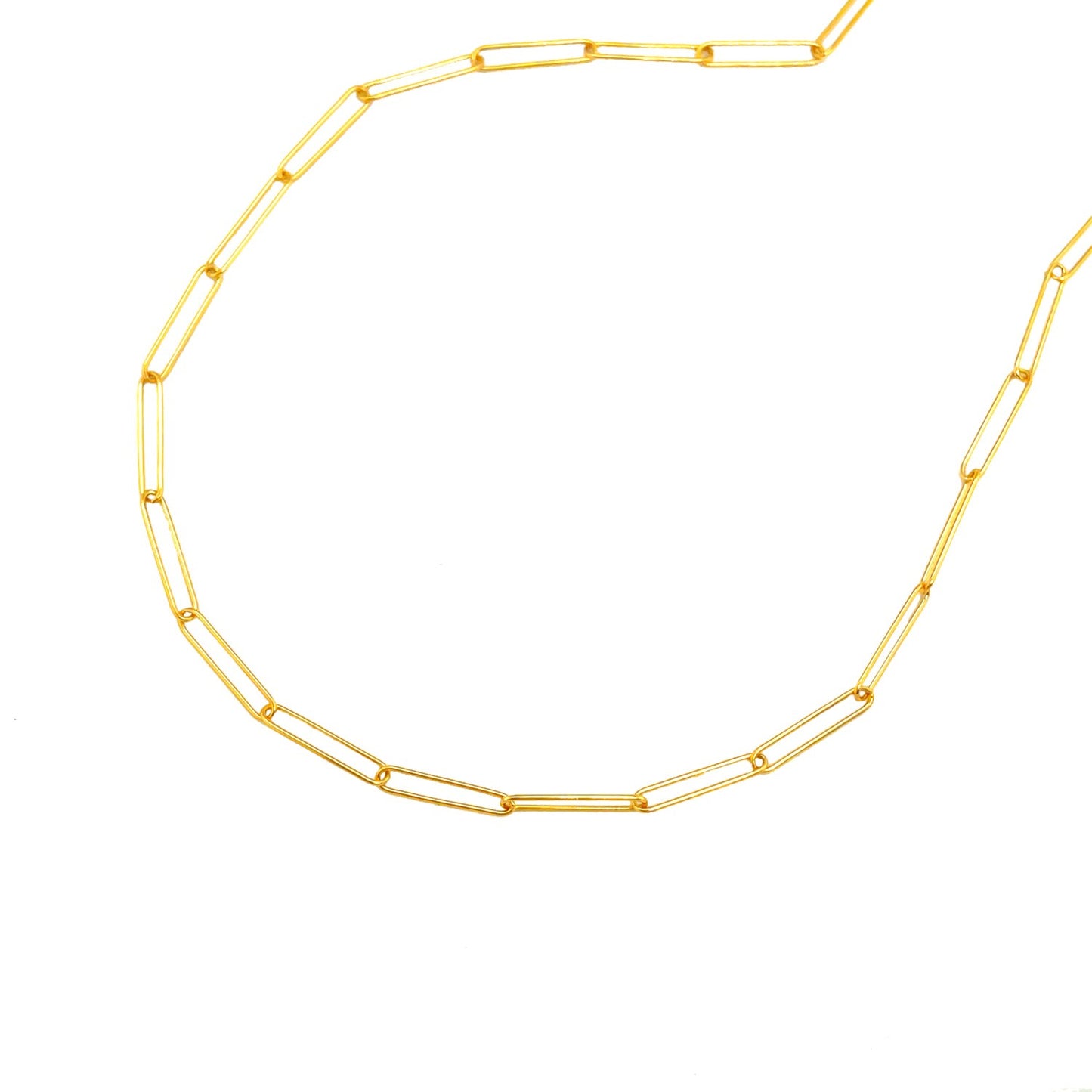 14k Yellow Gold Wire Paperclip Chain (2.70 mm)