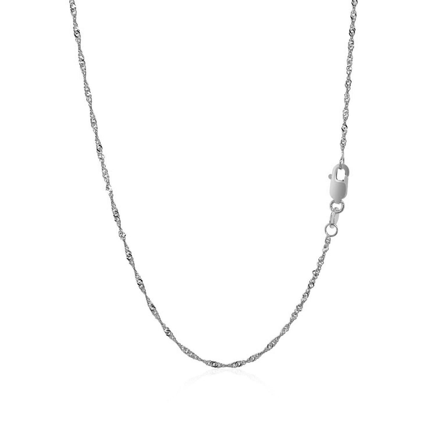 10k White Gold Singapore Chain(1.50 mm)