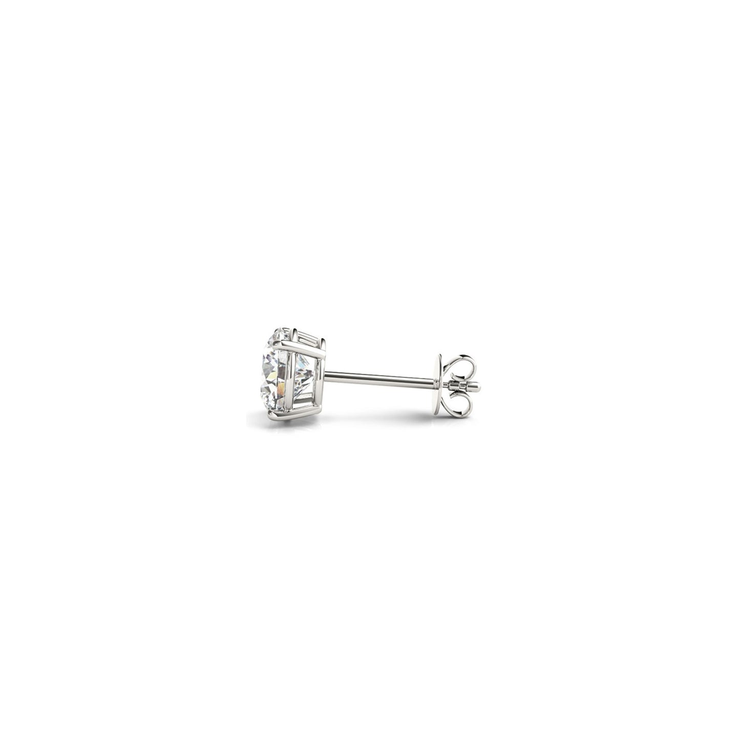 1 cttw Certified IGI Lab Grown Round Diamond Stud Earrings 14k White Gold (G/VS2)