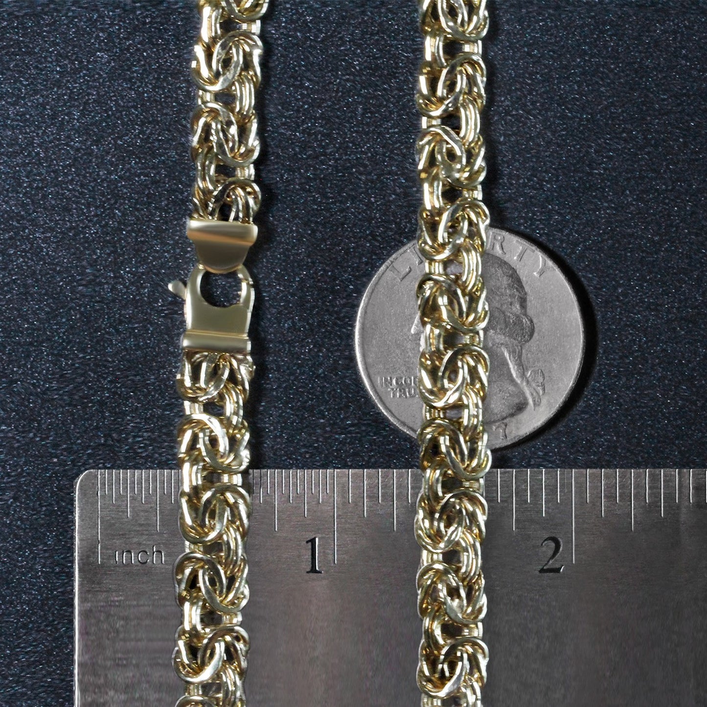 14k Yellow Gold Byzantine Motif Chain Necklace