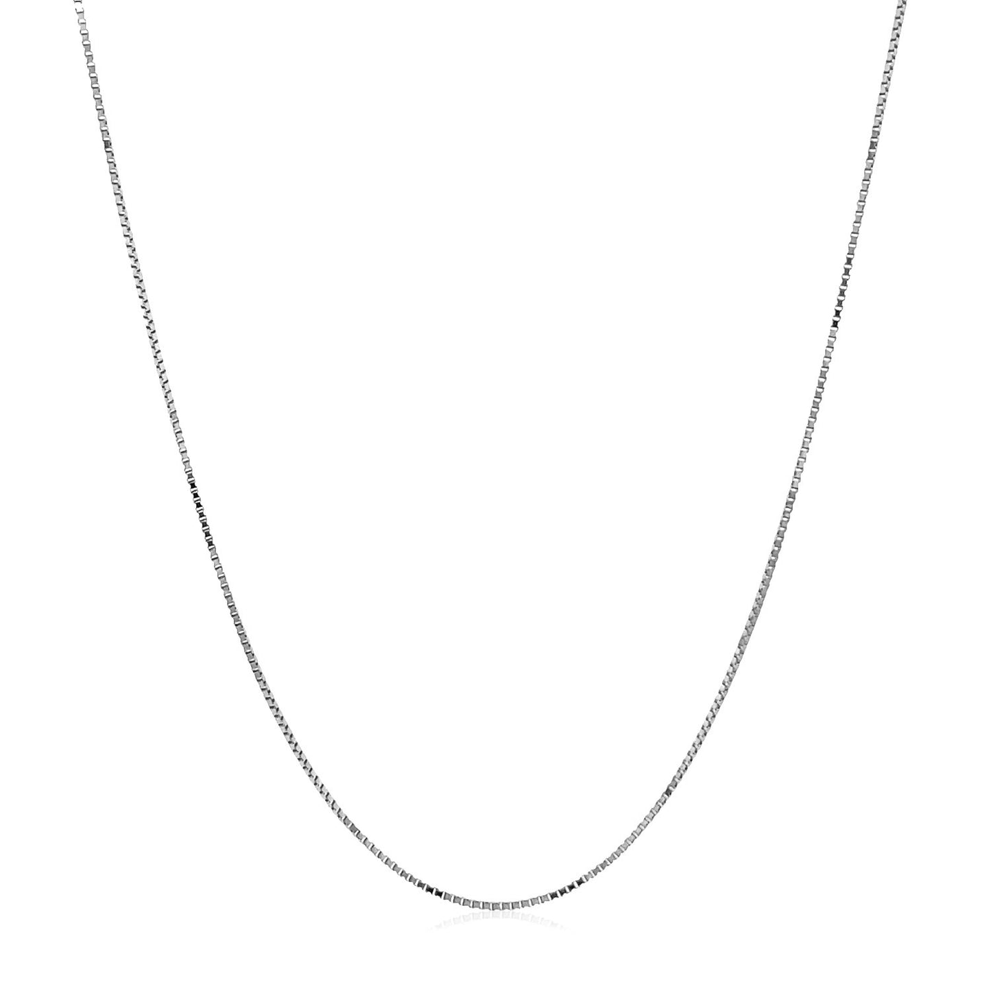 Double Extendable Box Chain in 14k White Gold (0.51 mm)