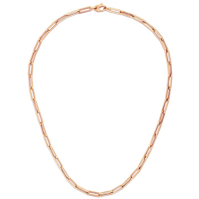 14K Rose Gold Chunky Paperclip Chain (4.20 mm)