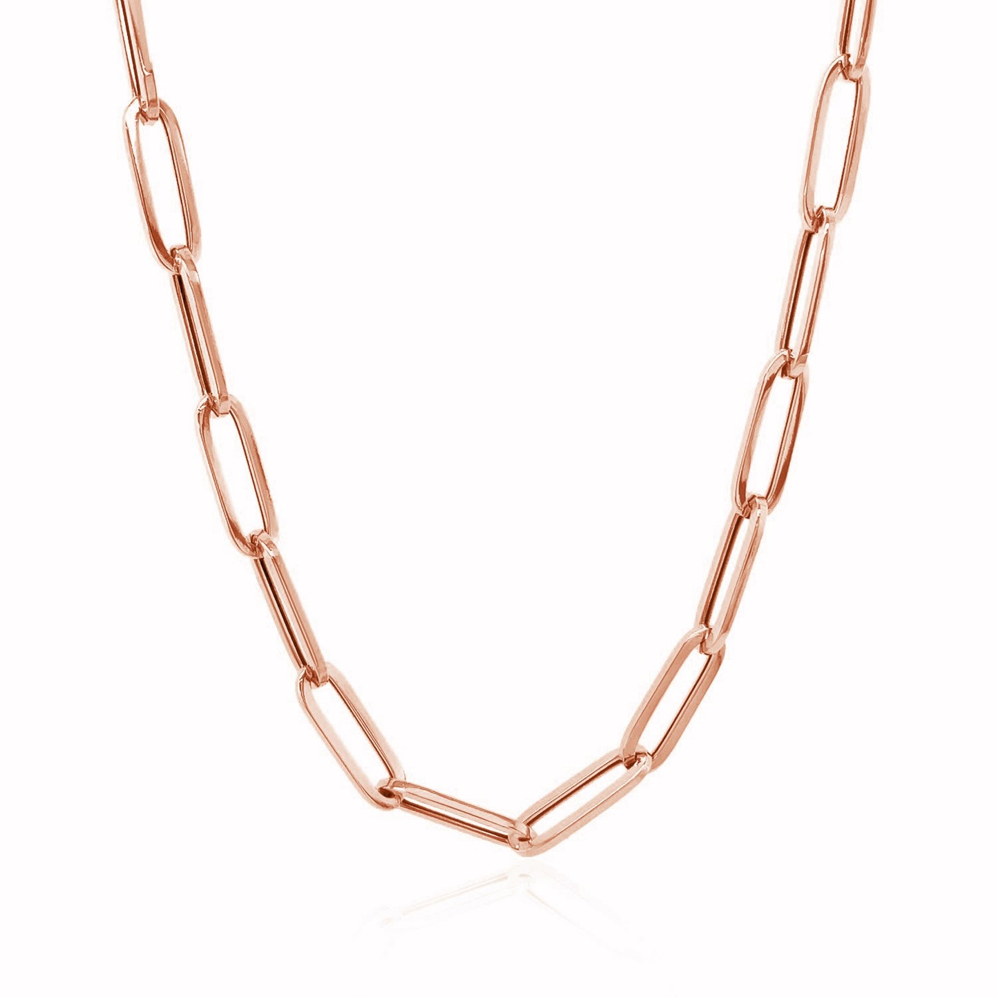 14K Rose Gold Chunky Paperclip Chain (4.20 mm)