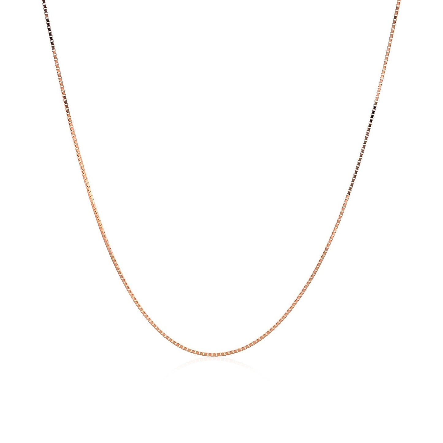 18k Rose Gold Classic Box Chain (0.60 mm)