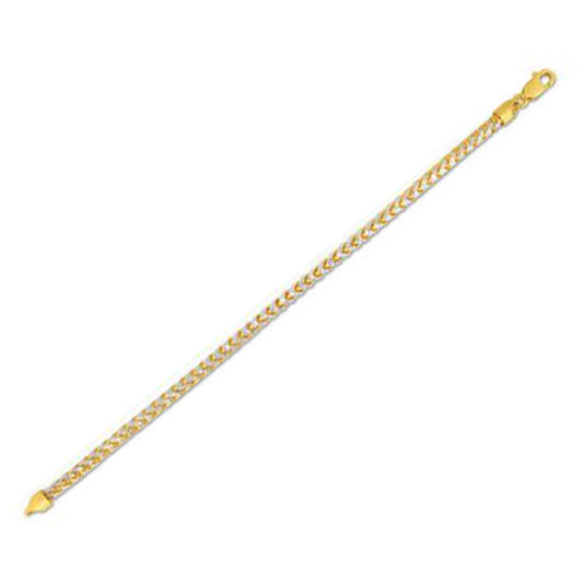 14k Yellow Gold Round Pave Franco Chain (4.00 mm)