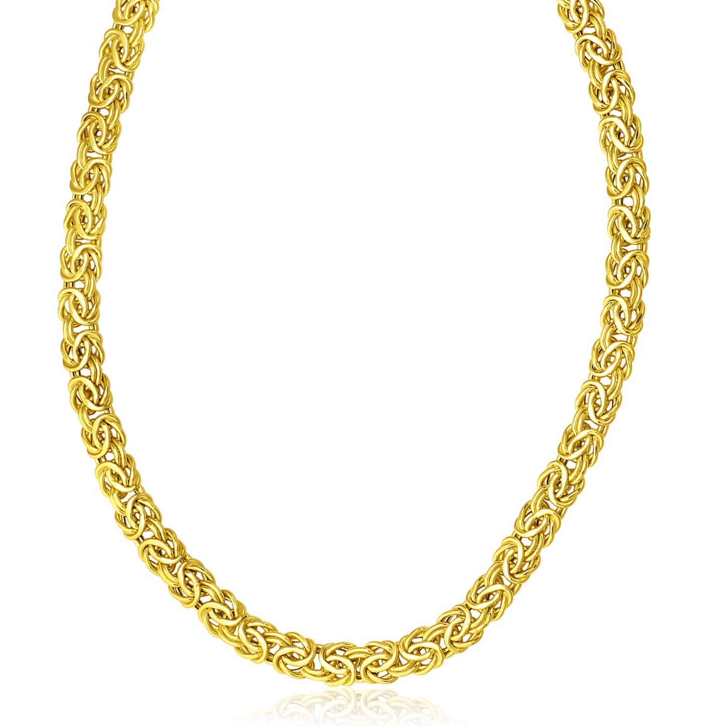 14k Yellow Gold Byzantine Stylish Necklace