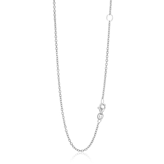 14k White Gold Adjustable Cable Chain (1.50 mm)